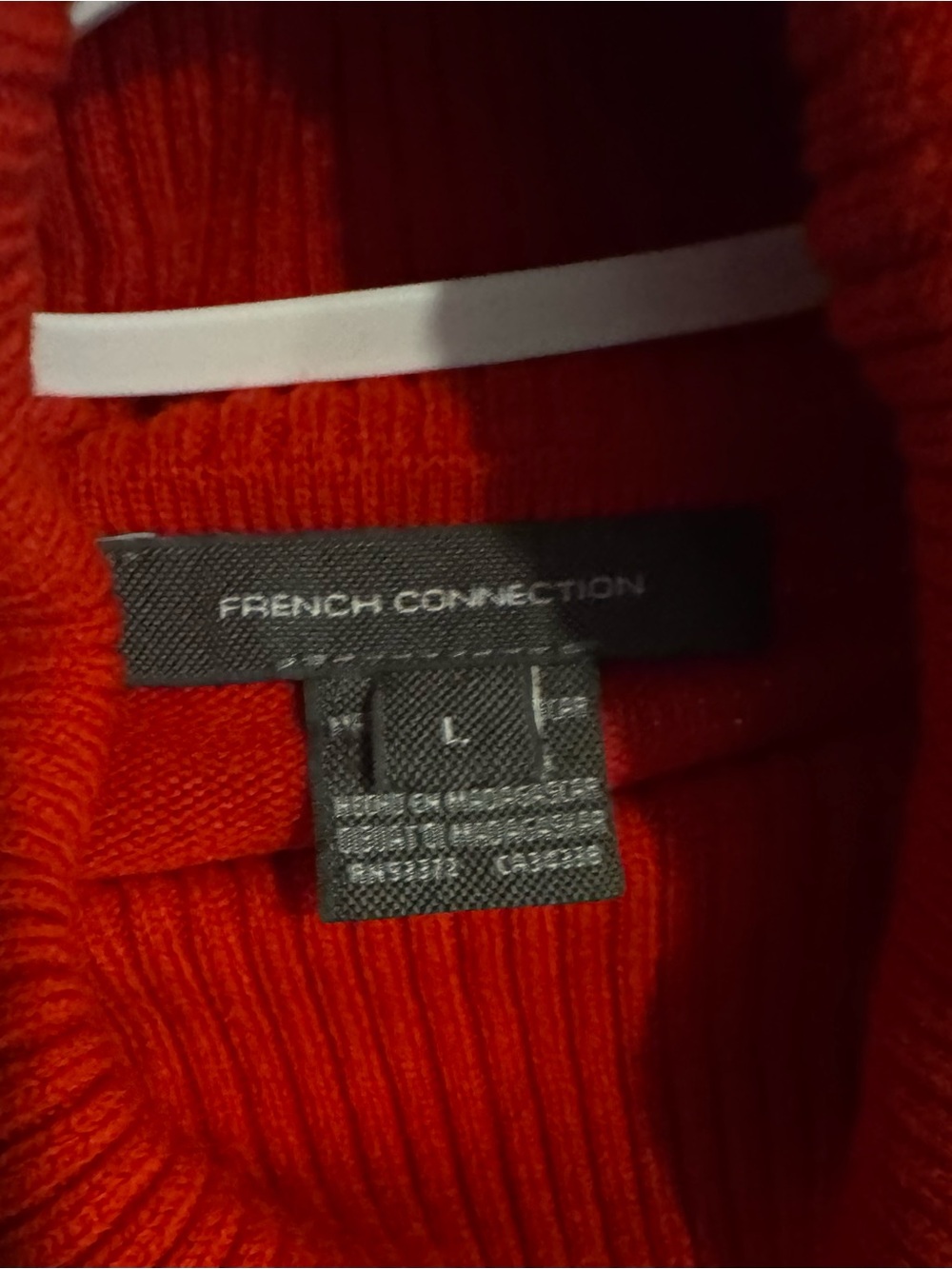 French Connection Red Ribbed turtleneck - Picture 3 of 7